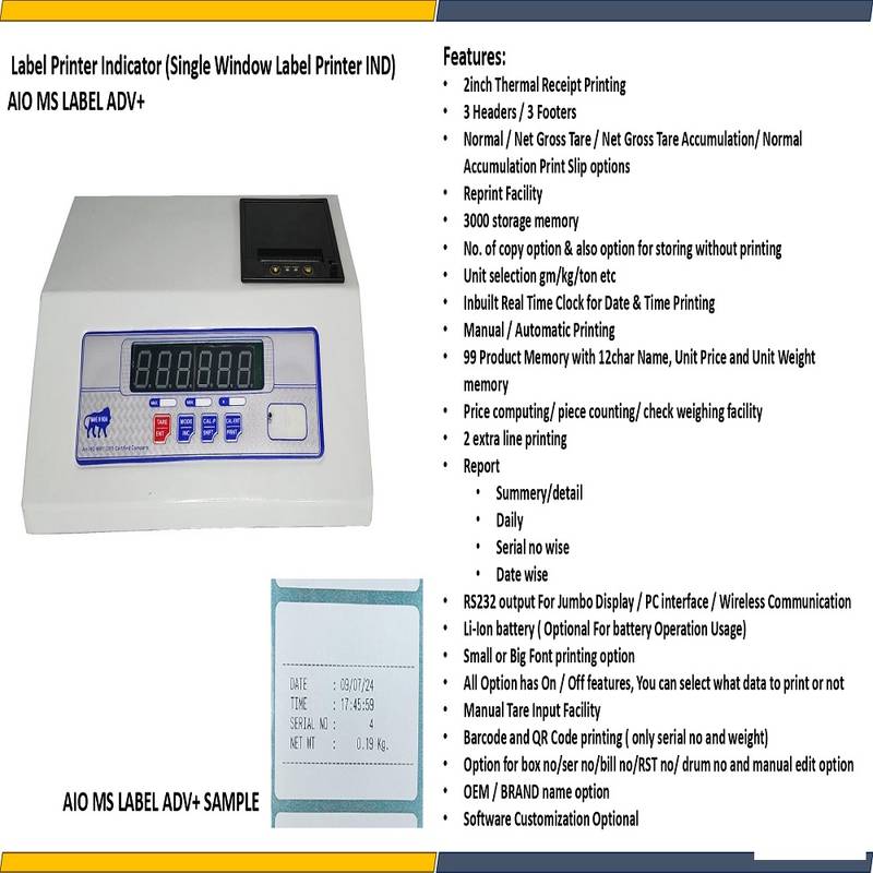 Receipt Printing Platform Weighing Scale - Image 9